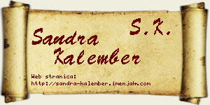 Sandra Kalember vizit kartica